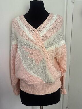 Vintage Peach Sweater With Beading By Side Effects